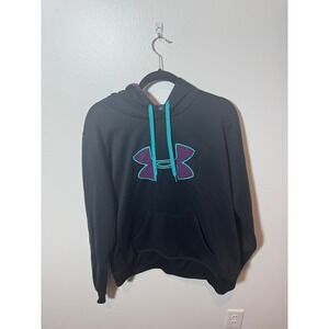 Under Armour UA Storm Hoodie Womens XL Black Preowned Purple Teal